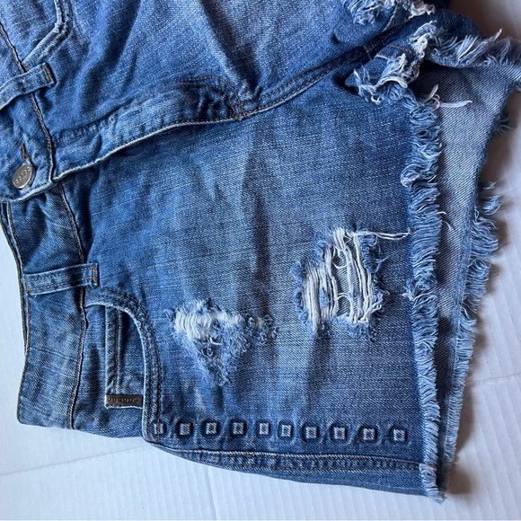 COLCCI Hard Women’s Distressed Denim Blue Shorts SIZE 38 EU made in Italy - Picture 4 of 13